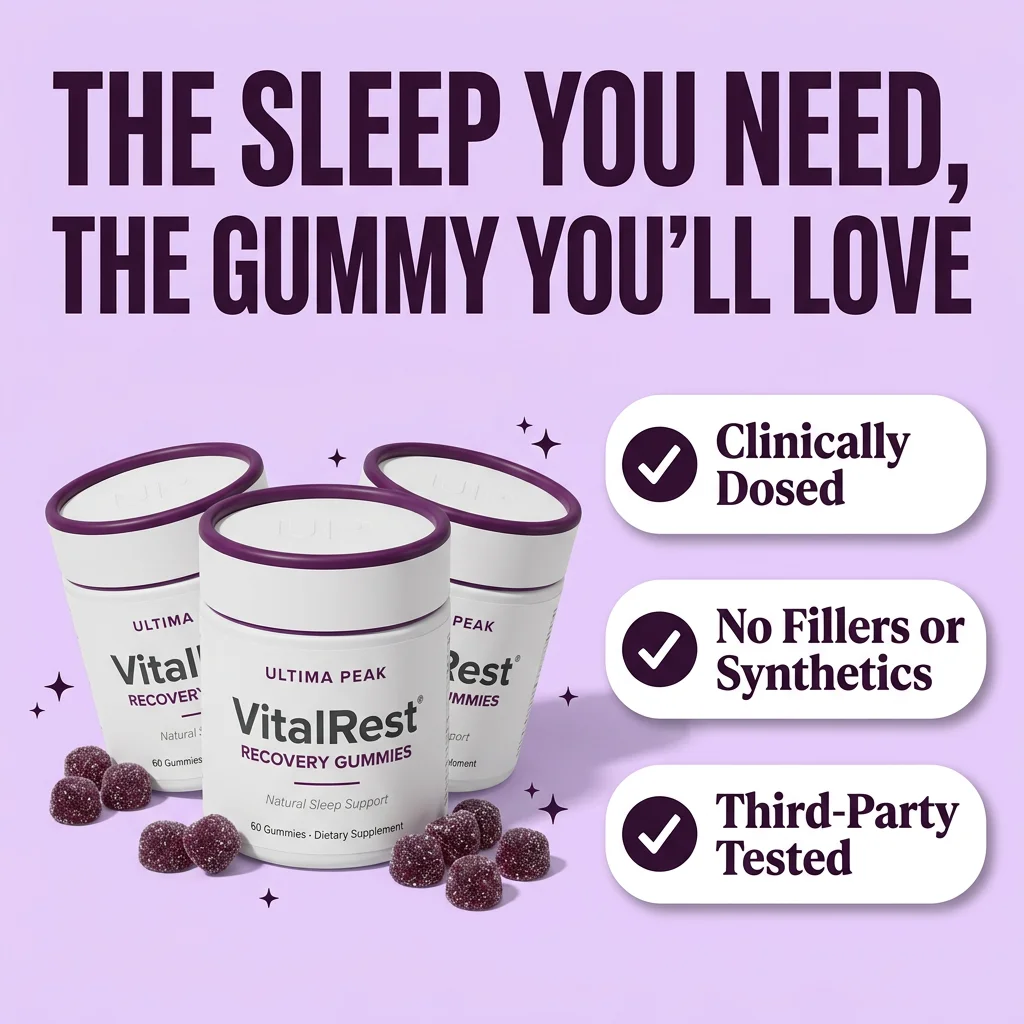 VitalRest Recovery Gummies jar